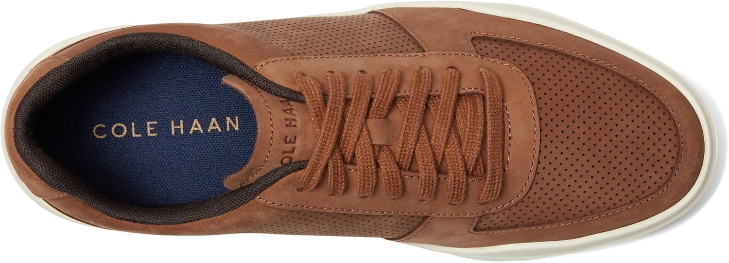 imageCole Haan Mens Grand Crosscourt Modern Perforated Court SneakerBritish Tan
