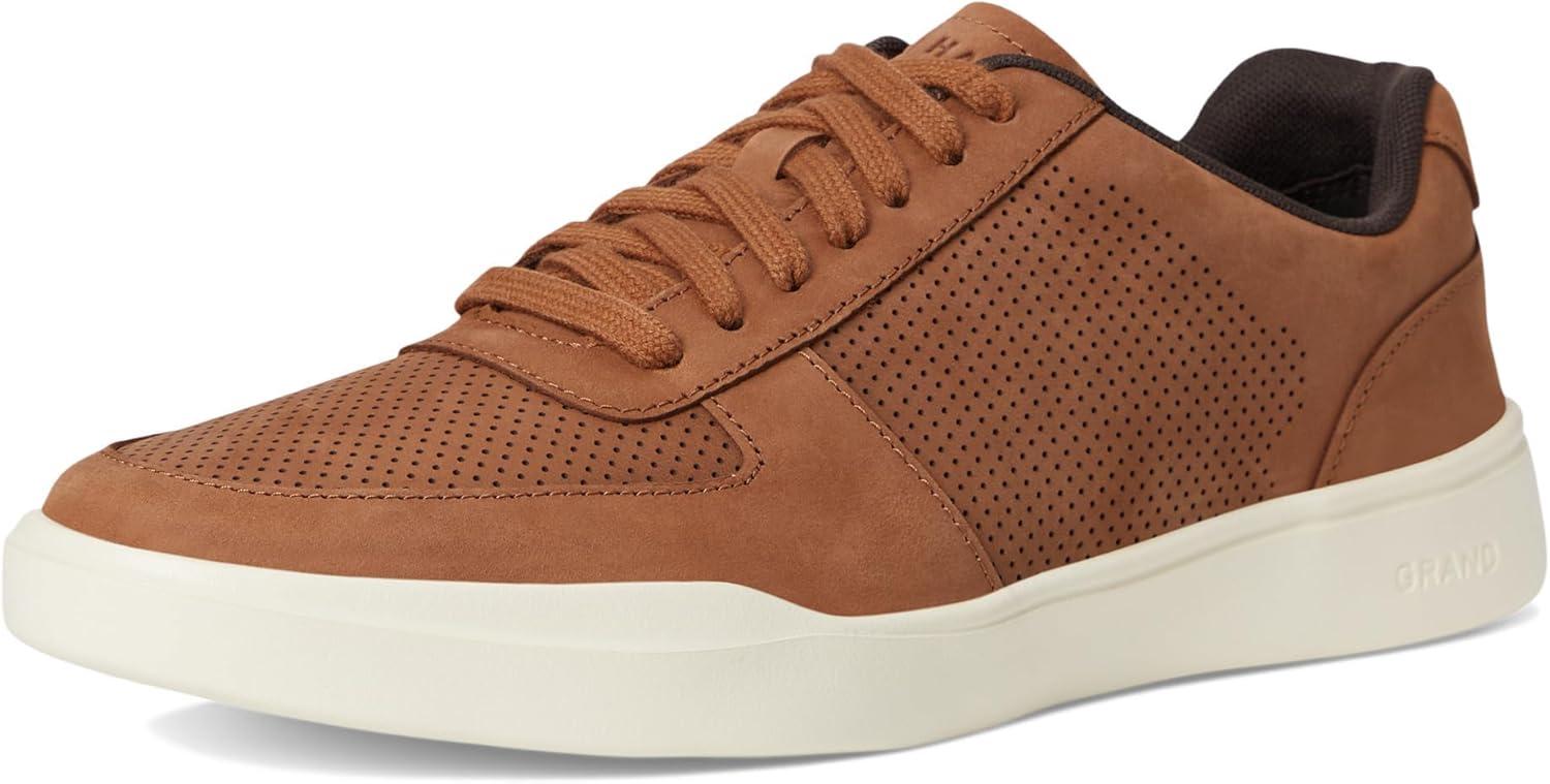 imageCole Haan Mens Grand Crosscourt Modern Perforated Court SneakerBritish Tan