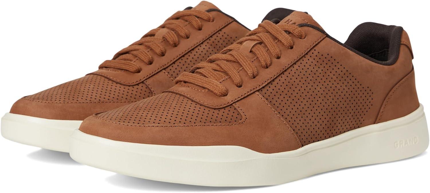 imageCole Haan Mens Grand Crosscourt Modern Perforated Court SneakerBritish Tan