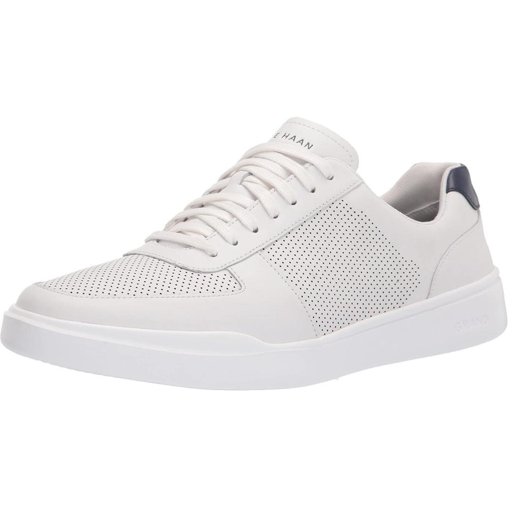 imageCole Haan Mens Grand Crosscourt Modern Perforated Court SneakerOptic WhitePeacoat