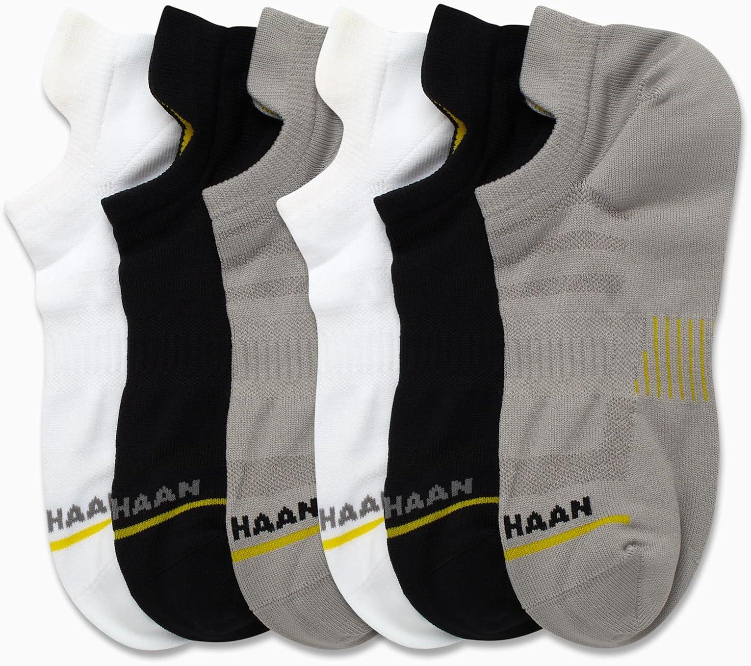 imageCole Haan Mens Performance No Show Athletic Socks 6 PairsGreyBlackWhite