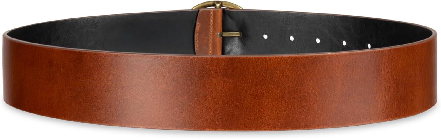 imageCole Haan womens Reversible Circle Flipbuckle 2quot Wide Width Belt for Dresses Blazers SkirtsTanBlack