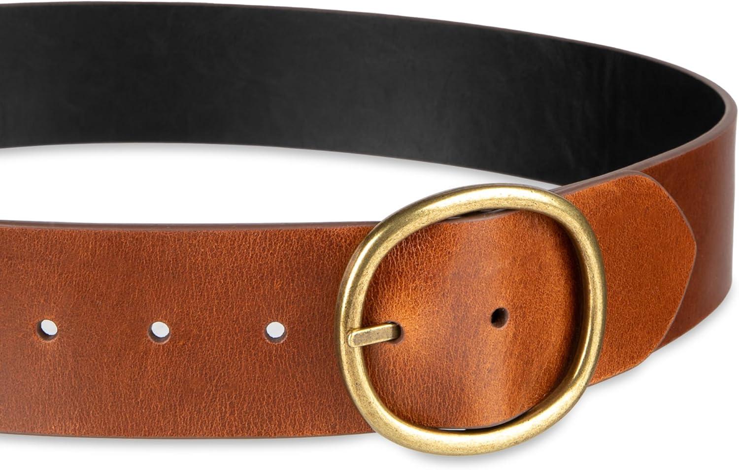 imageCole Haan womens Reversible Circle Flipbuckle 2quot Wide Width Belt for Dresses Blazers SkirtsTanBlack