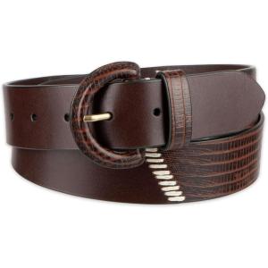 Cole Haan Women’s Leather Covered Buckle Wide Width Belt for Dresses, Jeans, Trousers(Brown Lizard)