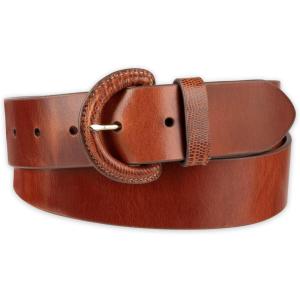 Cole Haan Women’s Leather Covered Buckle Wide Width Belt for Dresses, Jeans, Trousers(Tan Leather)