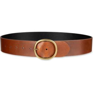 Cole Haan womens Reversible Circle Flip-buckle 2″ Wide Width Belt for Dresses, Blazers, Skirts(Tan/Black)