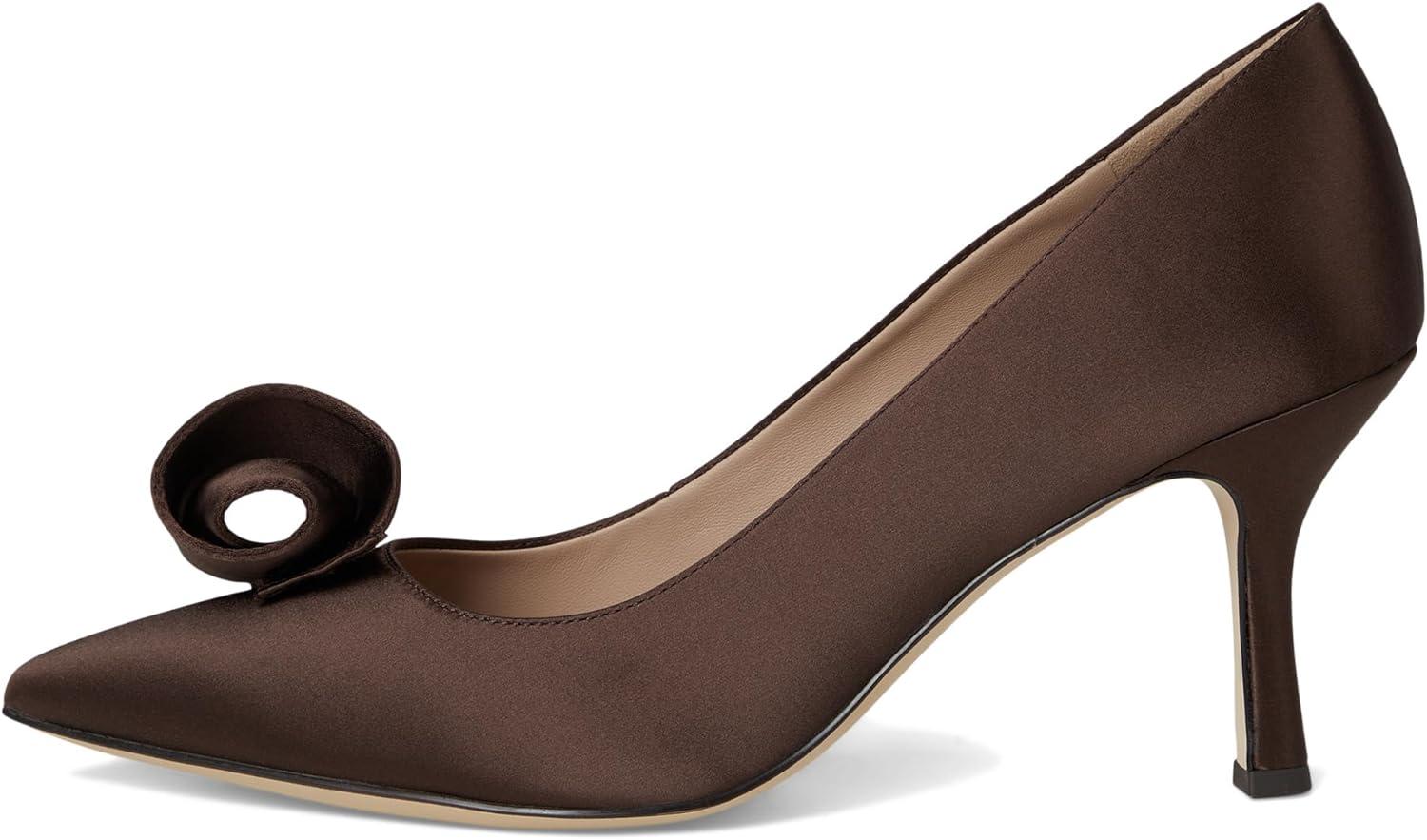 imageCole Haan Womens 75mm High Heel FloretteCh Dk Chocolate Satin