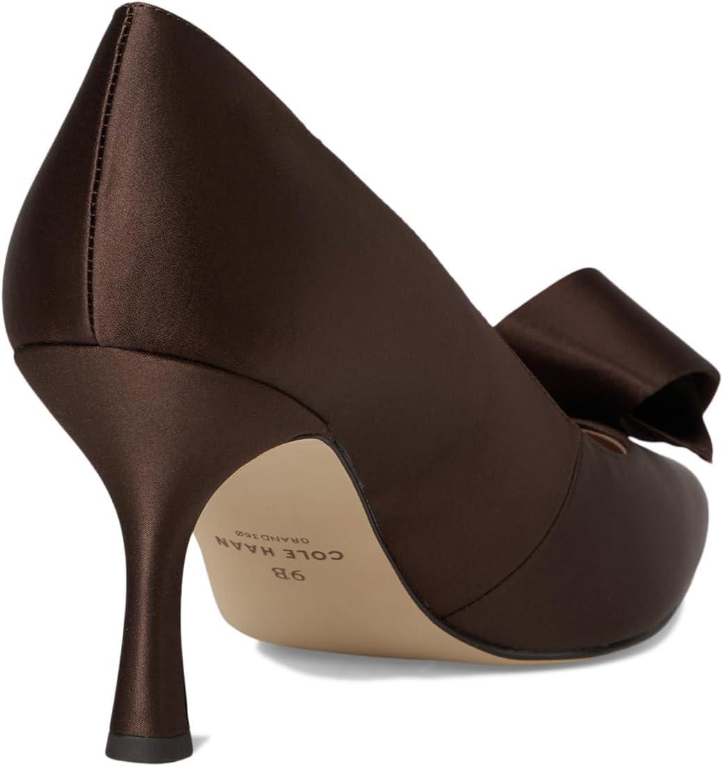 imageCole Haan Womens 75mm High Heel FloretteCh Dk Chocolate Satin