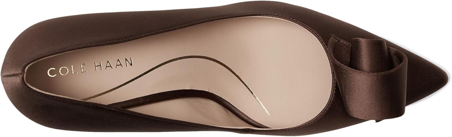 imageCole Haan Womens 75mm High Heel FloretteCh Dk Chocolate Satin