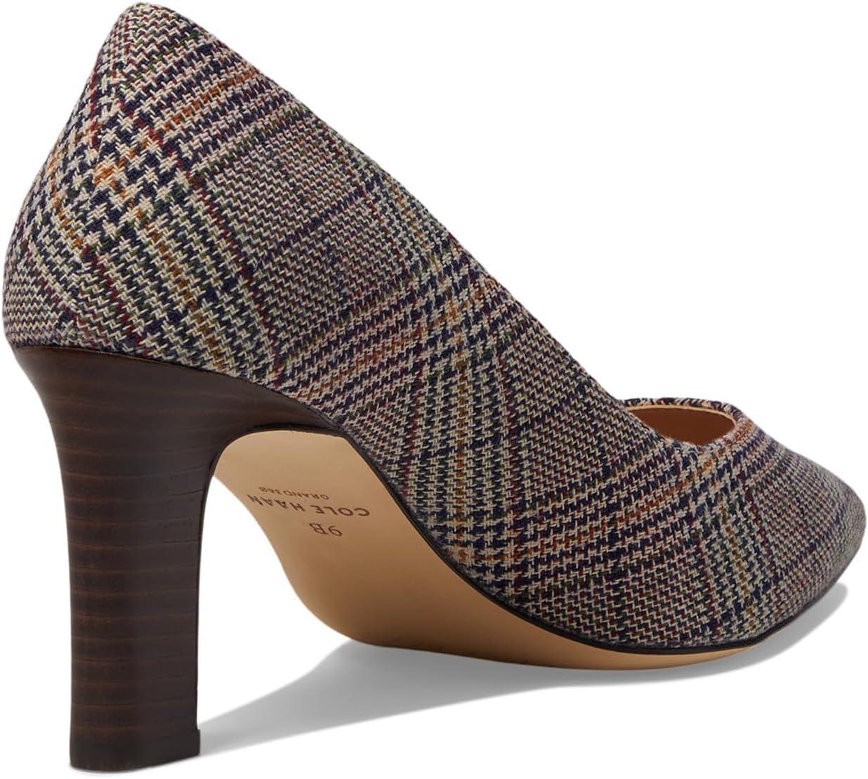 imageCole Haan Womens 75mm High Heel MylahMulti Plaid Textile