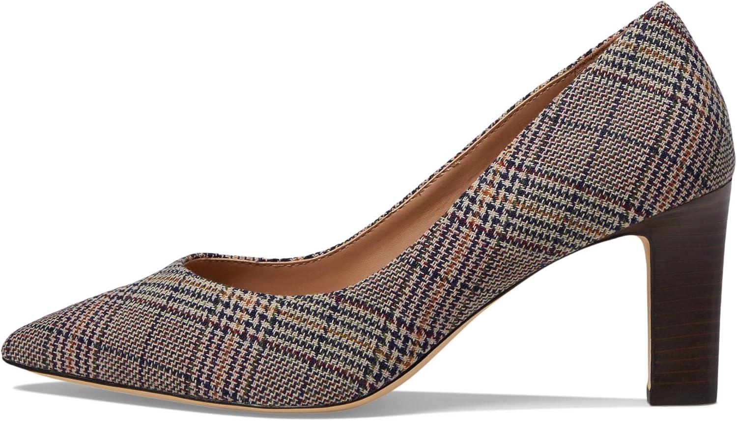 imageCole Haan Womens 75mm High Heel MylahMulti Plaid Textile