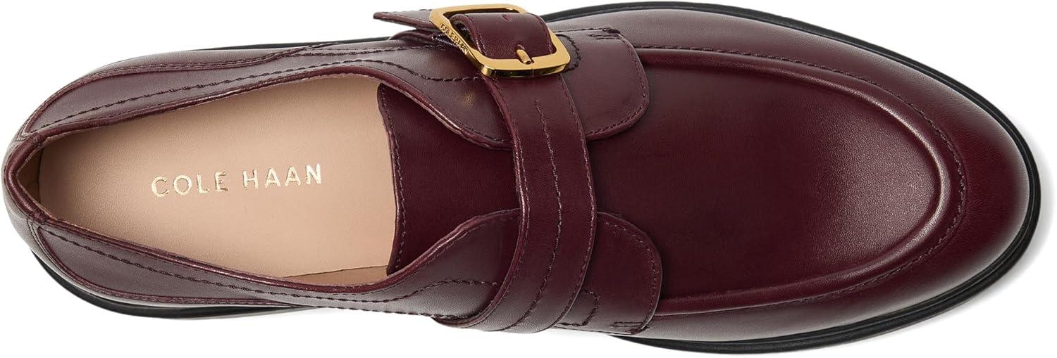 imageCole Haan Womens Carlitta Monk Strap LugCh Black Garnet Ltr