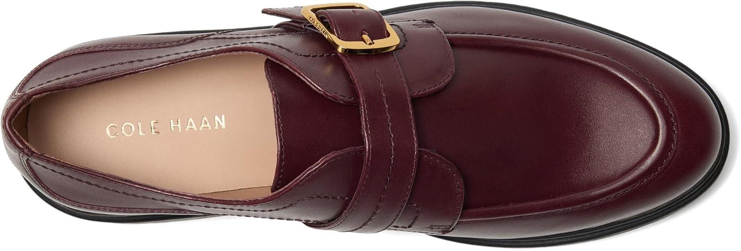 imageCole Haan Womens Carlitta Monk Strap LugCh Black Garnet Ltr