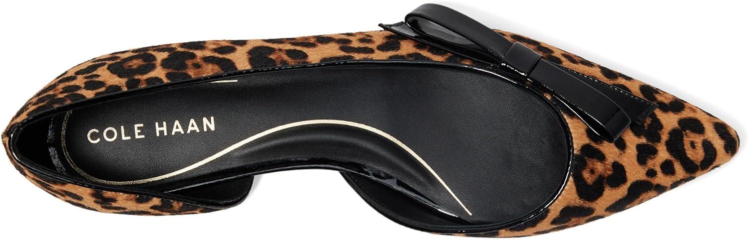 imageCole Haan Womens Noella Bow SkimmerLeopard Print Haircalf