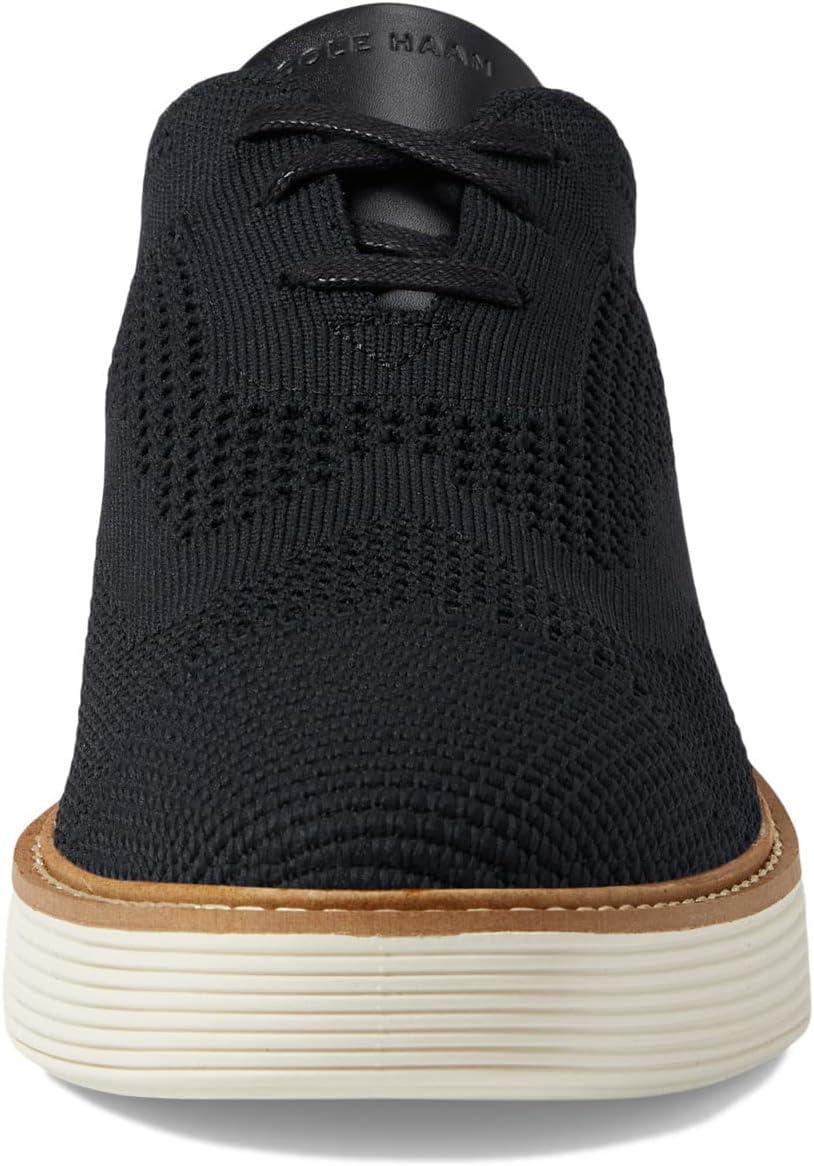 imageCole Haan Womens Original Grand Platform Stitchlite OxfordBlack KnitIvory