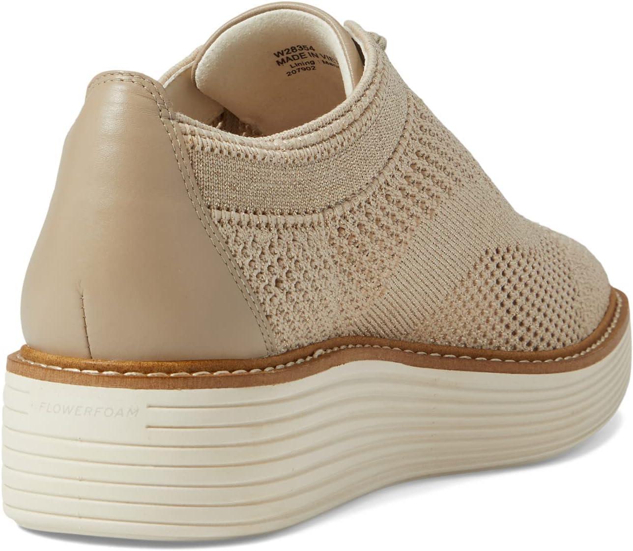 imageCole Haan Womens Original Grand Platform Stitchlite OxfordRye KnitIvory Stitchlite