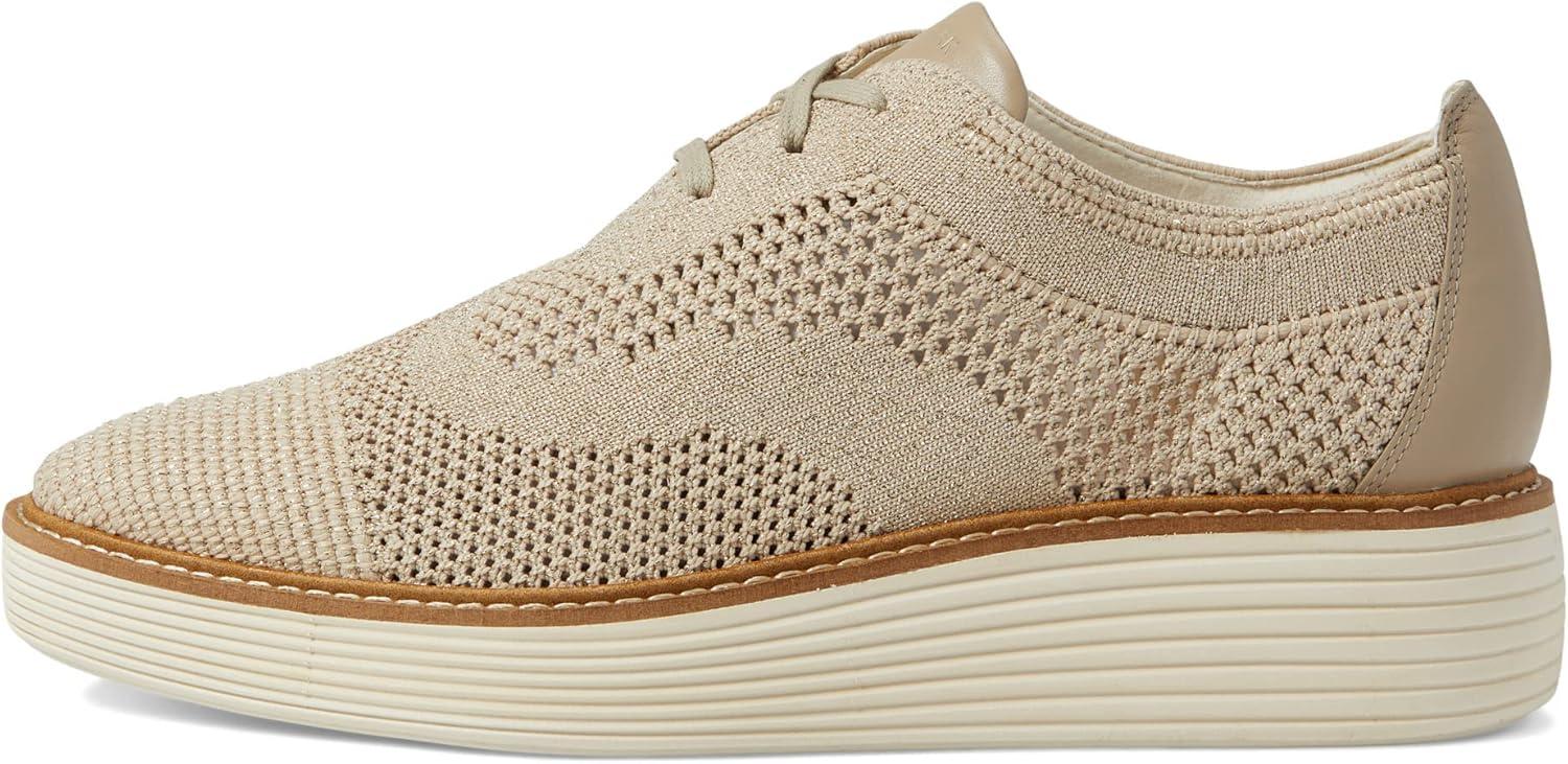imageCole Haan Womens Original Grand Platform Stitchlite OxfordRye KnitIvory Stitchlite