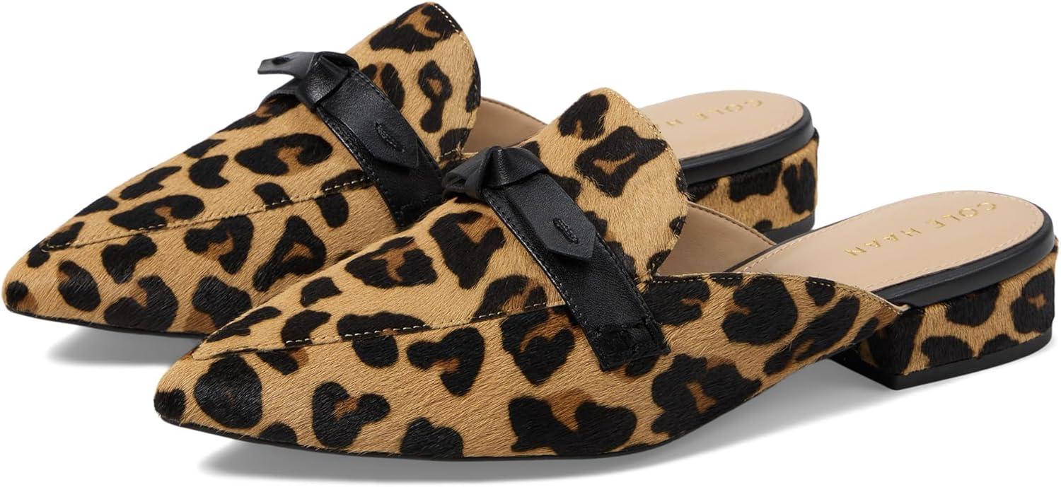imageCole Haan Womens Piper Bow MuleLeopard Hair Calf Print
