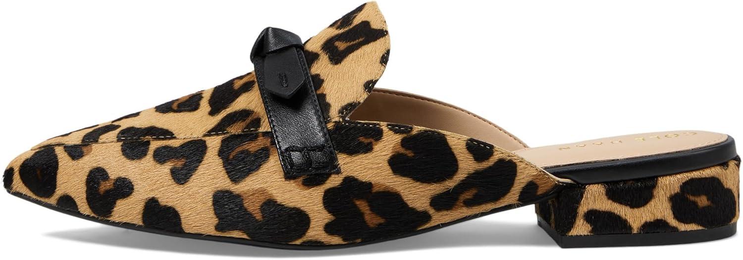 imageCole Haan Womens Piper Bow MuleLeopard Hair Calf Print