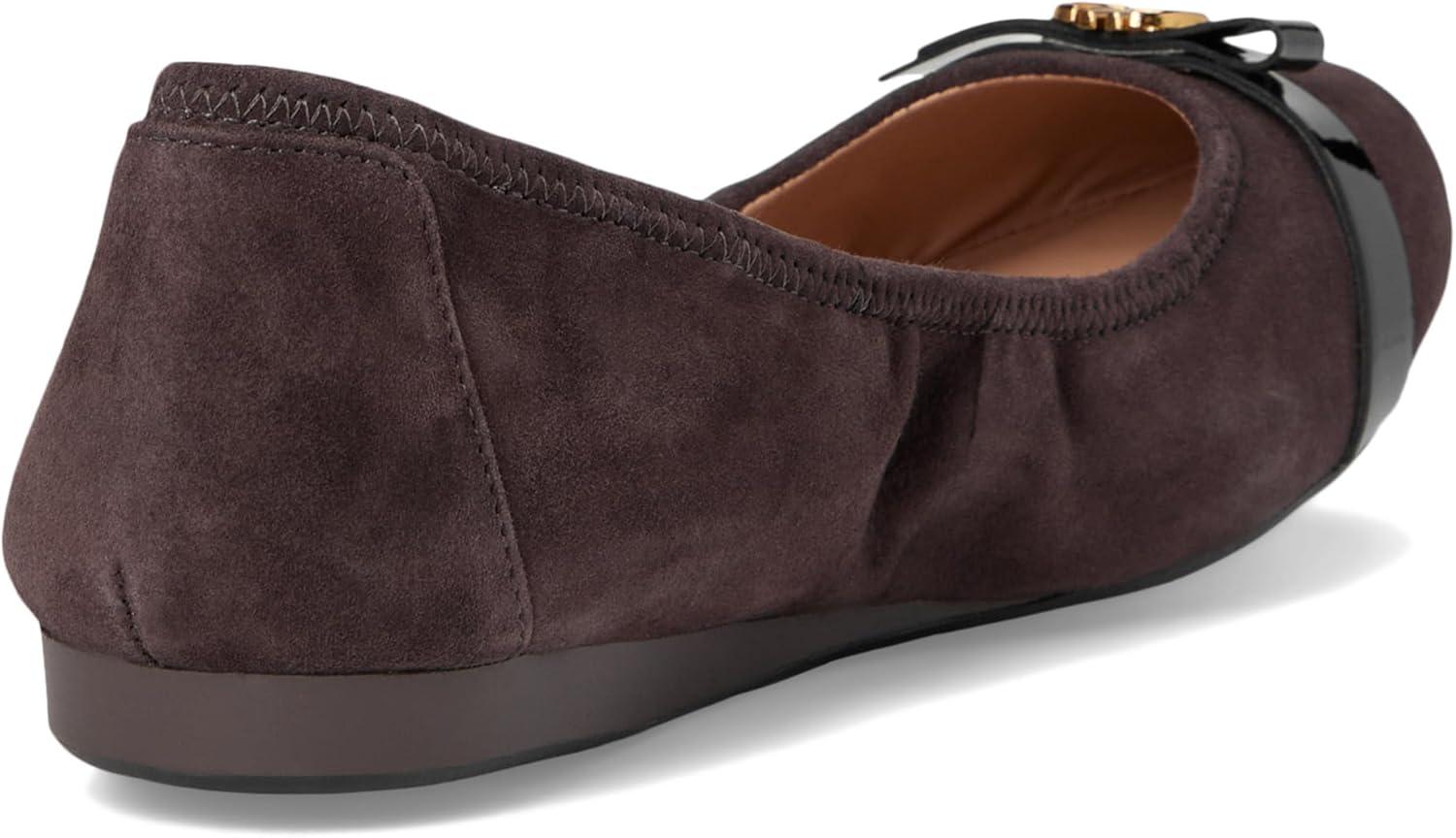 imageCole Haan Womens Tova Bow BalletDark Chocolate Suede