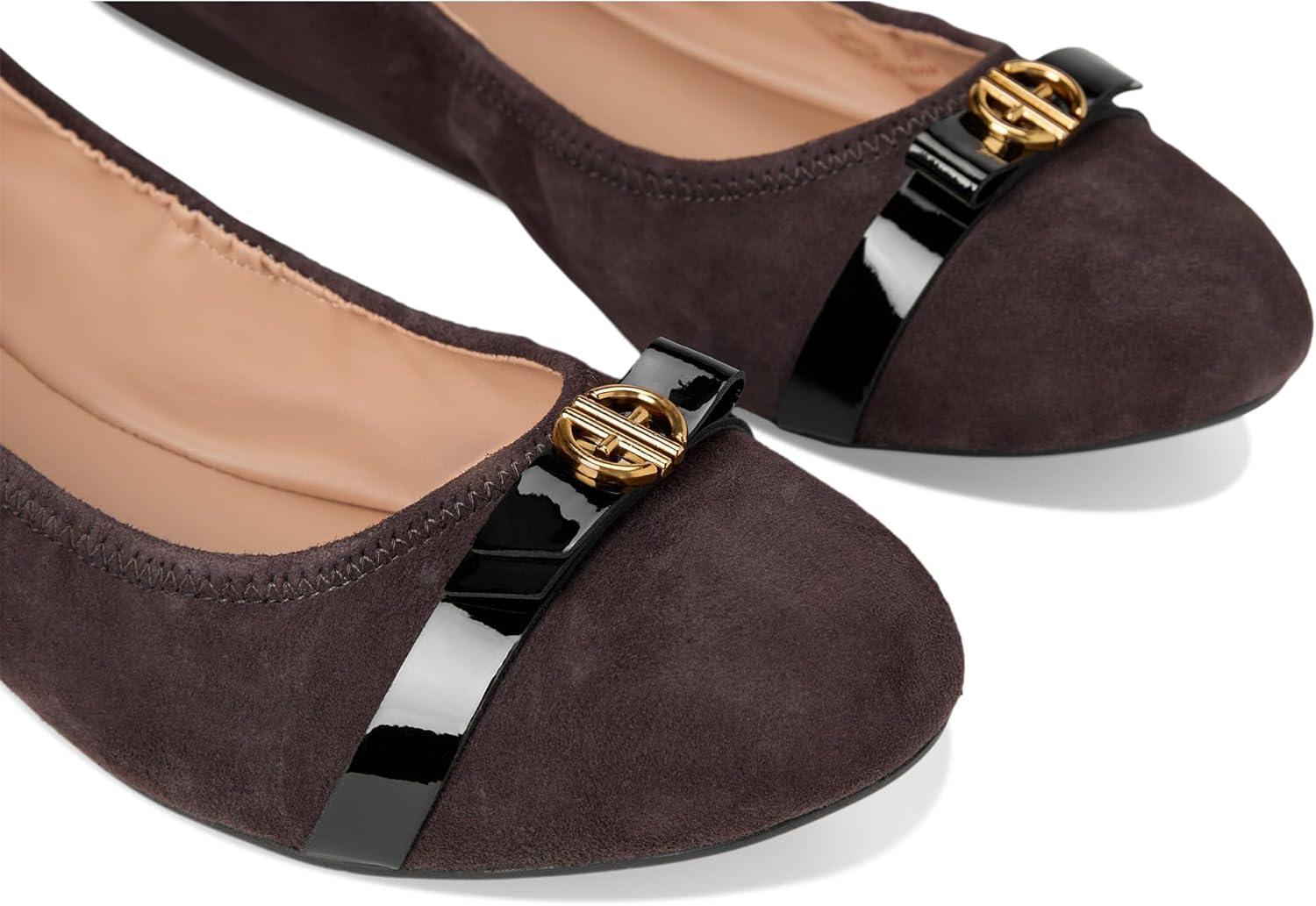 imageCole Haan Womens Tova Bow BalletDark Chocolate Suede