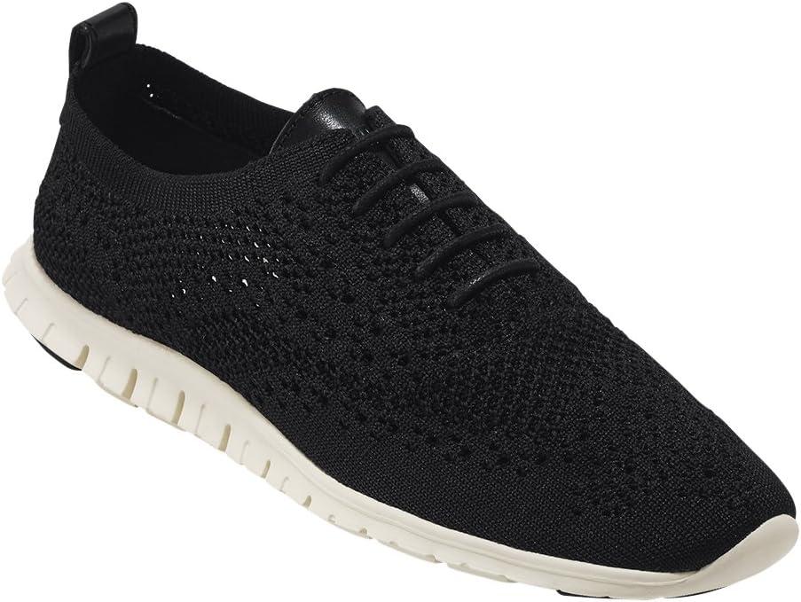 imageCole Haan Womens ZEROGRAND Stitchlite OxfordBlack KnitLeatherIvory