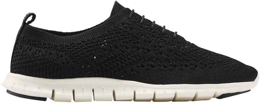 imageCole Haan Womens ZEROGRAND Stitchlite OxfordBlack KnitLeatherIvory