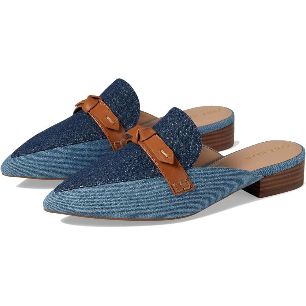 imageCole Haan Womens Piper Bow MuleLight DenimDark Denim