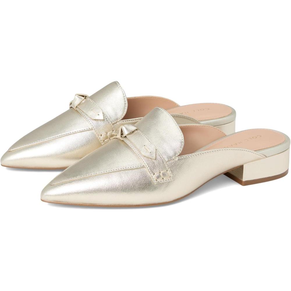 imageCole Haan Womens Piper Bow MuleSoft Gold Leather