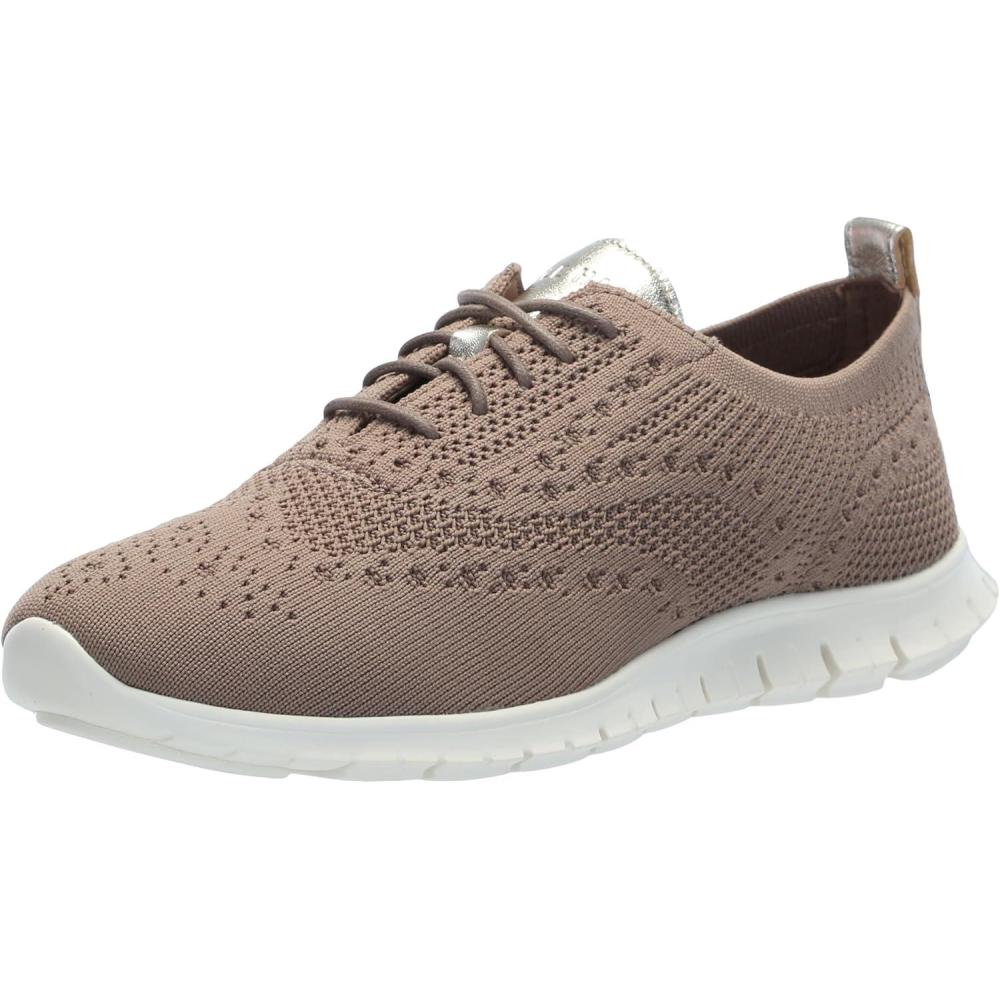 imageCole Haan Womens ZEROGRAND Stitchlite OxfordIrish Coffee KnitGold