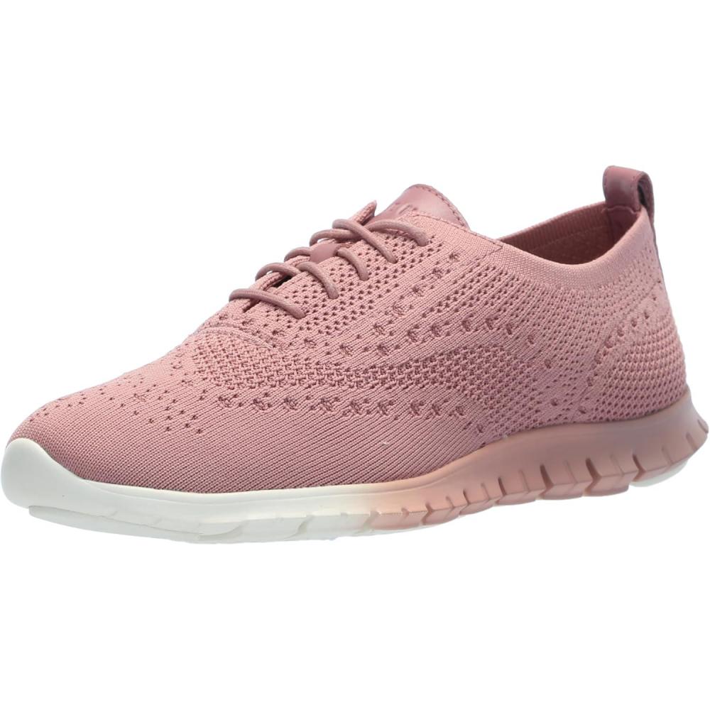 imageCole Haan Womens ZEROGRAND Stitchlite OxfordLight Rose KnitIvory Rose