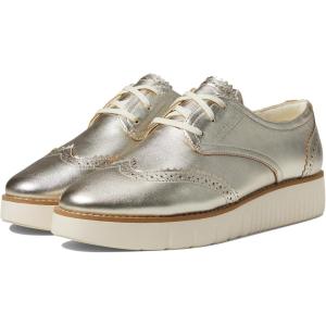 Cole Haan Women’s Grand City Platform Oxford Shoes(Soft Gold Talca/Ivory)