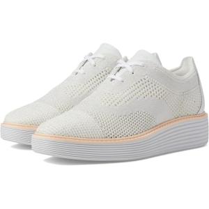 Cole Haan Womens Original Grand Platform Stitchlite Oxford(Optic White/Silver Knit)