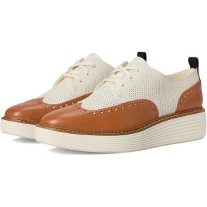 Cole Haan Womens Originalgrand Platform Wingtip(Pecan/Ivory)