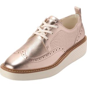Cole Haan Womens Originalgrand Platform Wingtip(Rose Gold/Ivory)
