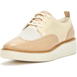 Cole Haan Womens Originalgrand Platform Wingtip(Soft Buff/Vanilla Custard)