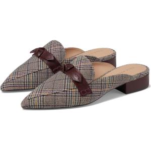 Cole Haan Womens Piper Bow Mule(Multi Mini Plaid Textile)