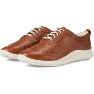 Cole Haan Womens Zerogrand Meritt Wingtip(British Tan/Ivory)