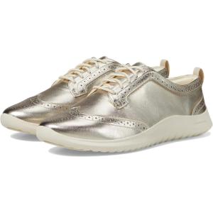 Cole Haan Womens Zerogrand Meritt Wingtip(Gold Talca/Ivory)