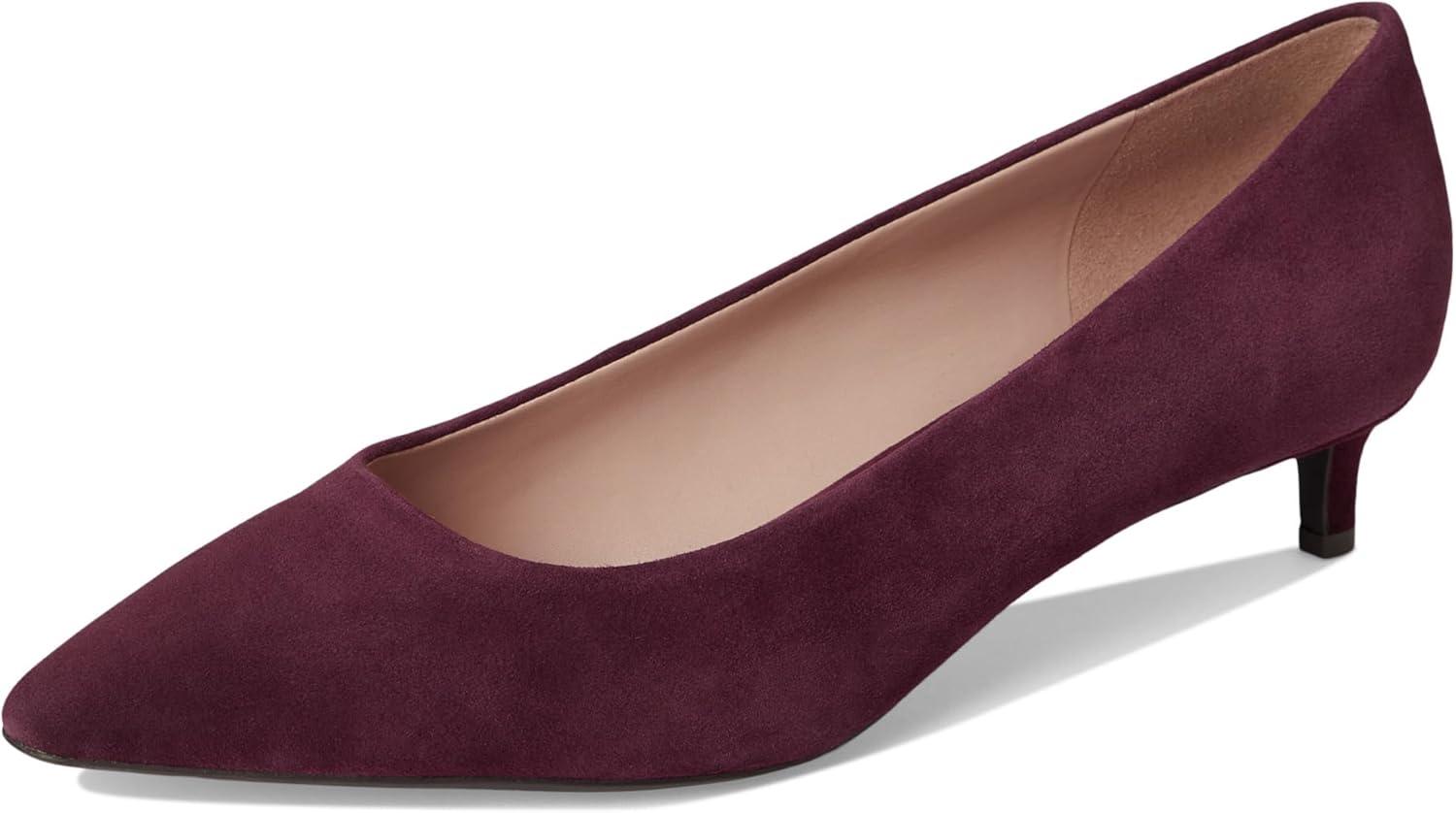 imageCole Haan Womens 35mm High Heel Goto JocelynBlack Garnet SuedeWhite