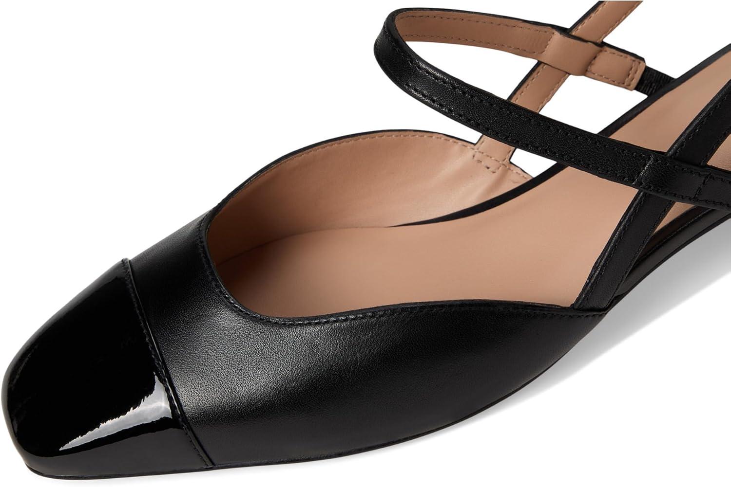 imageCole Haan Womens 35mm High Heel Pella Block Heel SlingbackBlack LtrBlack Patent