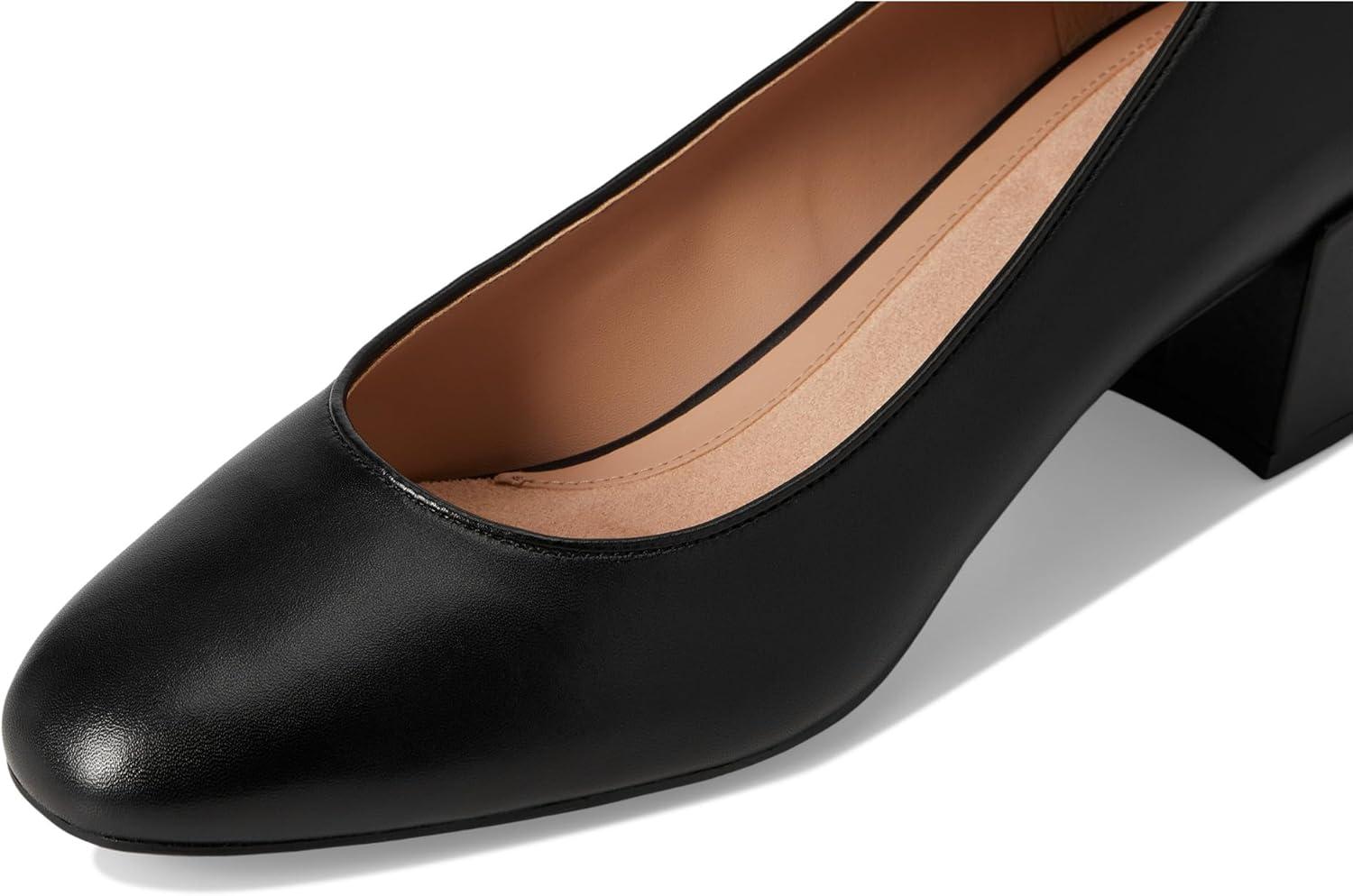 imageCole Haan Womens 45mm High Heel Goto Shayla Block HeelBlack Leather