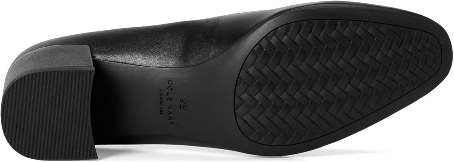 imageCole Haan Womens 45mm High Heel Goto Shayla Block HeelBlack Leather