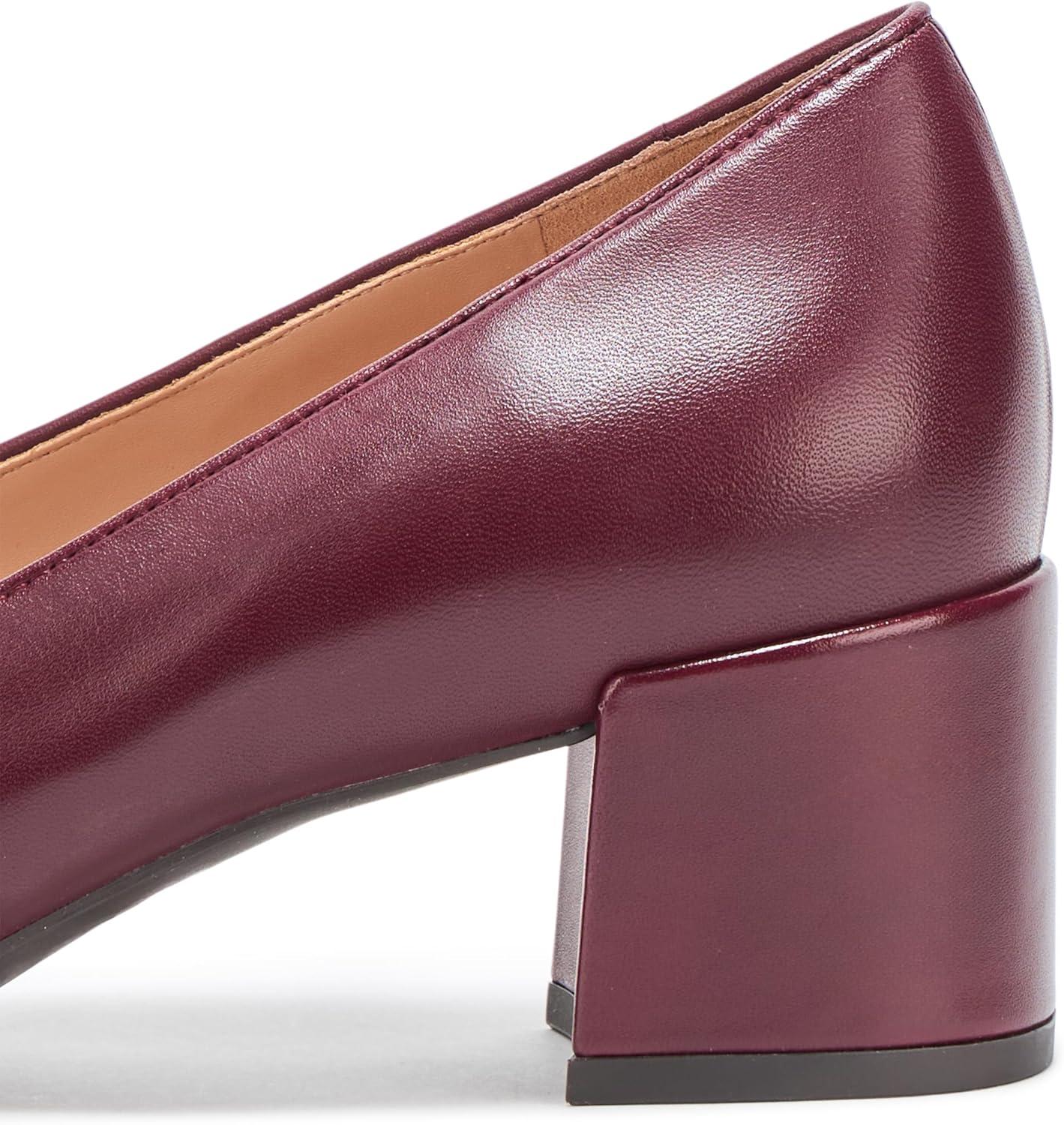 imageCole Haan Womens 45mm High Heel Goto Shayla Block HeelCh Black Garnet Ltr