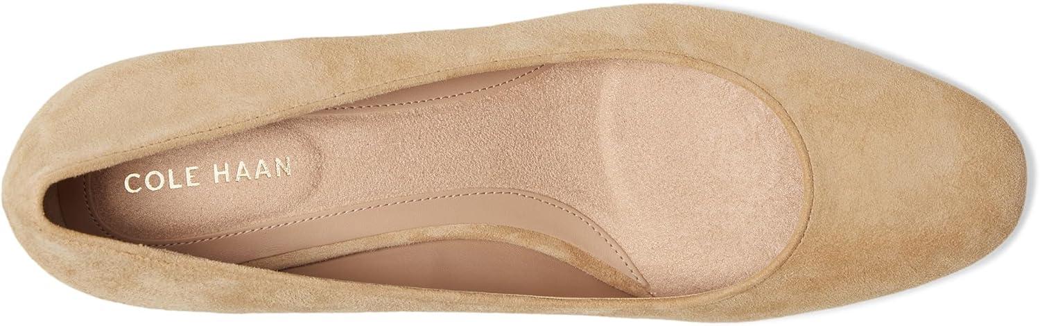 imageCole Haan Womens 45mm High Heel Goto Shayla Block HeelTuscan Sand Suede
