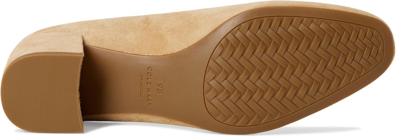 imageCole Haan Womens 45mm High Heel Goto Shayla Block HeelTuscan Sand Suede