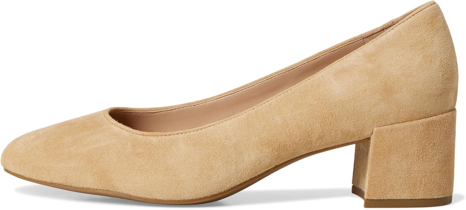imageCole Haan Womens 45mm High Heel Goto Shayla Block HeelTuscan Sand Suede