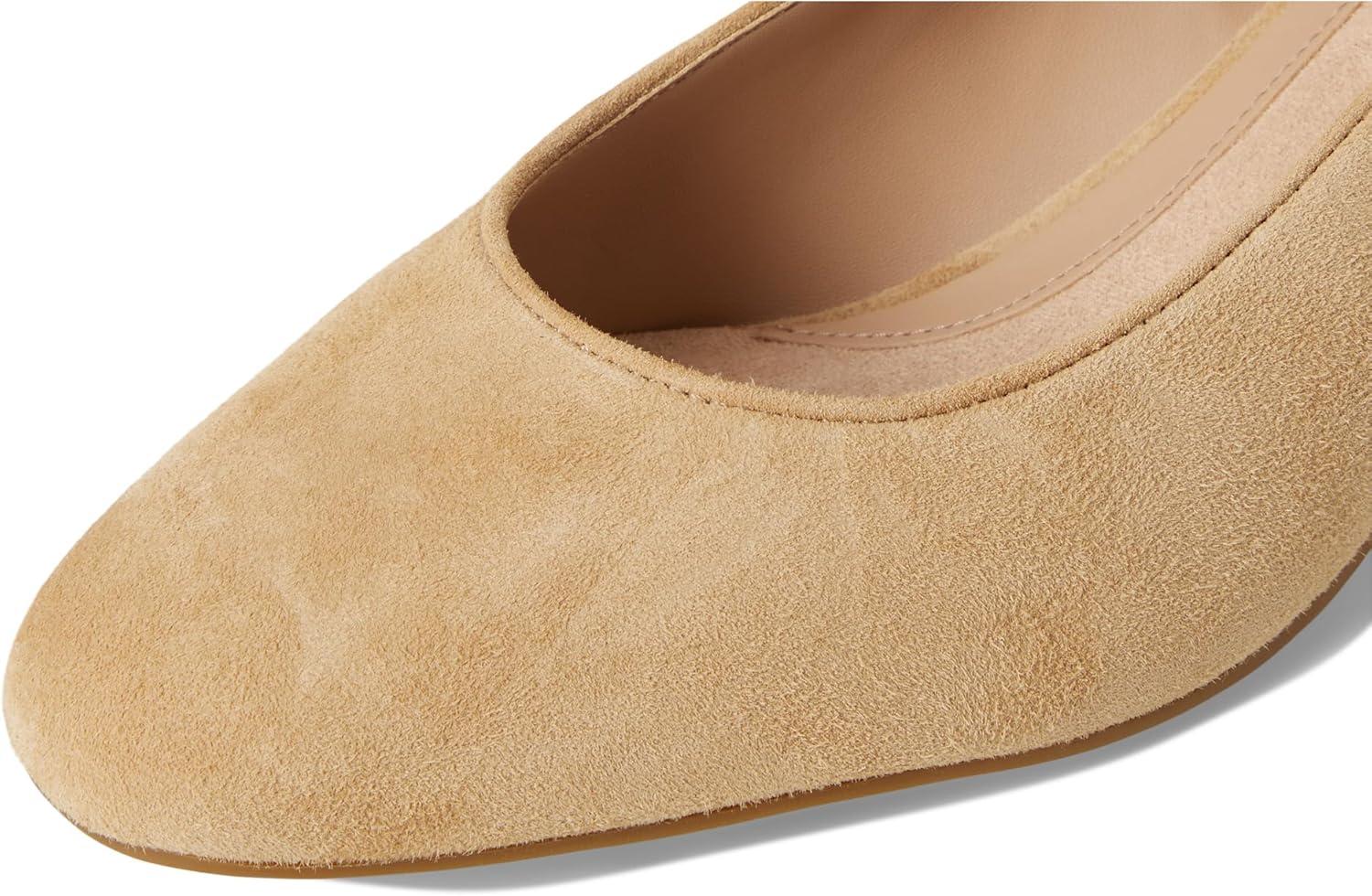 imageCole Haan Womens 45mm High Heel Goto Shayla Block HeelTuscan Sand Suede