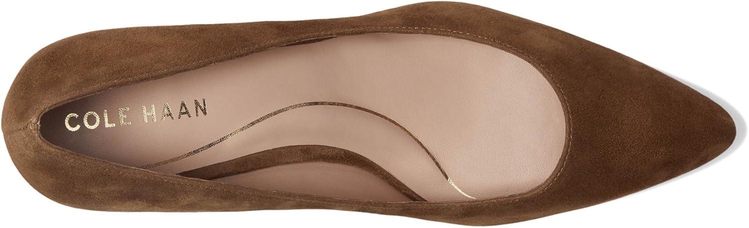 imageCole Haan Womens 65mm High Heel Cassandra Block HeelCh Spiced Brown SuedeCh Dark ChocolateIvory