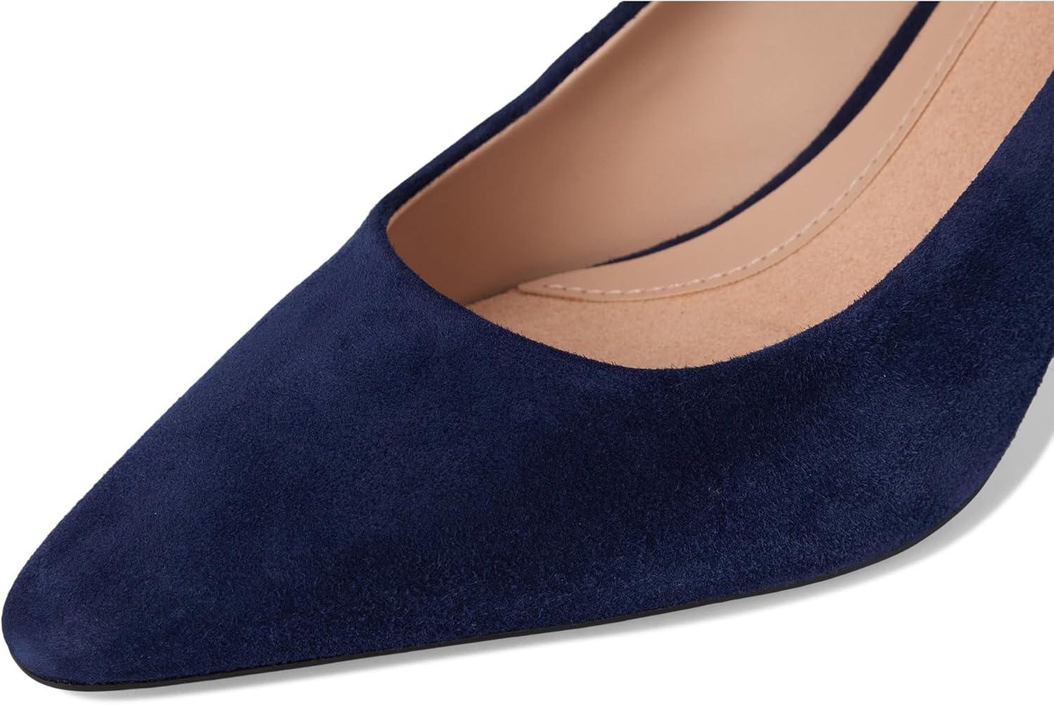 imageCole Haan Womens 65mm High Heel Goto JaneyMidnight Moon SuedeRaven